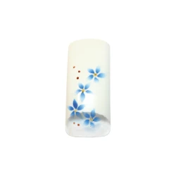 Nail Perfect   Blanc Avec 4  Fleurs